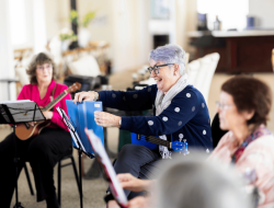 Residents-enjoying-band-practice-at-Karaka-Pines-Villages-clubhouse-representing-community-and-connection